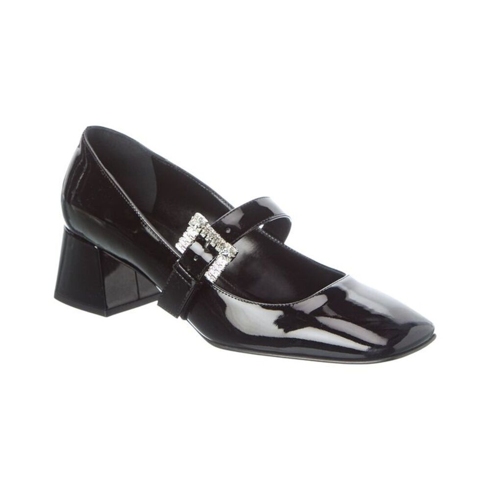 Sergio Rossi Twenty Buckle Patent Pump, Black